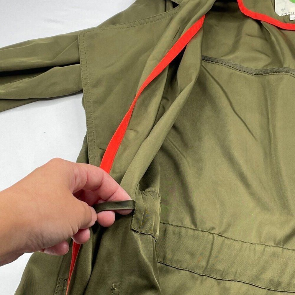 Anthropologie Gisborne Obi Trench Anorak Jacket Green - Picture 10 of 15